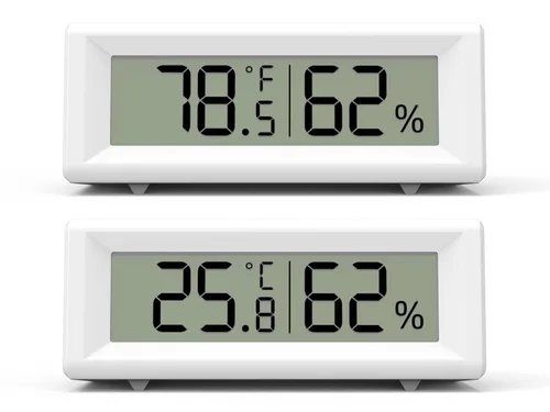 Vista 11 de Higrómetro digital pequeño, medidor de humedad, termómetro interior, monitor de temperatura ambiente y humedad, medidor con sensor preciso