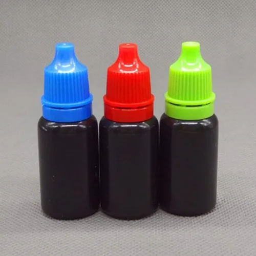 Vista 6 de Snadulor - 60 botellas negras a prueba de luz, sub-botella de 0.3 fl oz de gotas para los ojos, botella de gota para los ojos (tapa azul)