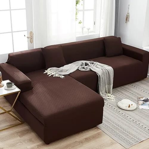 Vista 10 de Konsilsa Funda de sofá modular de alta elasticidad, fundas de sofá lavables de jacquard suave con parte inferior elástica, protector de muebles