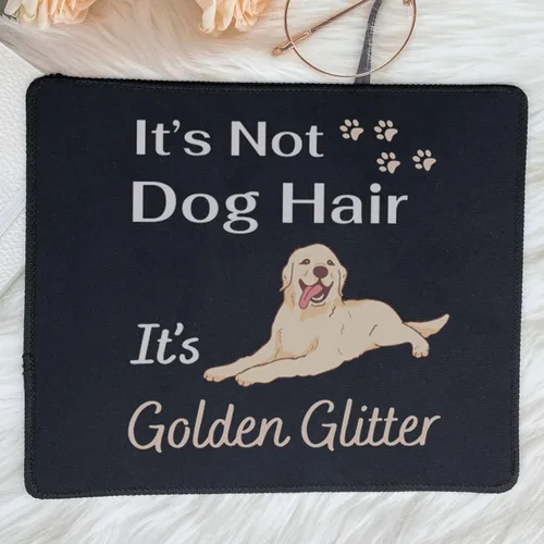 Vista 5 de Funny It's Golden Glitter - Alfombrilla de mouse para amantes de los perros, regalo para dueños de perros, tapete de mouse para amantes