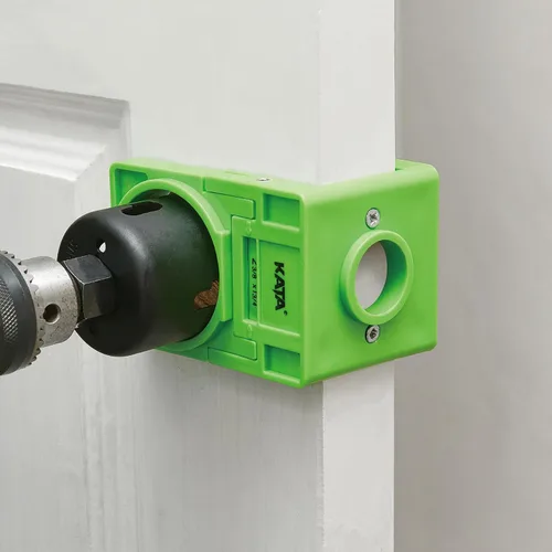 Vista 8 de KATA 1-3/8" - 1-3/4" Kit de instalación de cerradura de puerta con ranuras grandes de eliminación de astillas, sierra de agujero para cerradura