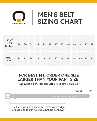 Vista 5 de CHAOREN Cinturones trenzados de cuero para hombre, cinturón de cuero tejido casual de 1 18 pulgadas para pantalones de vestir