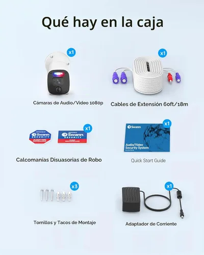Vista 7 de Swann Cámara Bullet 1080p (complemento) - Cámara de seguridad con cable de alta resolución con visión nocturna y tecnología de sensor
