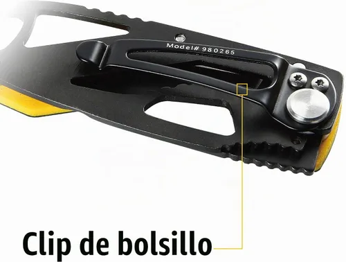 Vista 5 de CAT Cuchillo plegable de esqueleto, mango G10, hoja de acero inoxidable 3Cr13MoV, Liner-Lock, EDC cuchillo de campamento al aire libre
