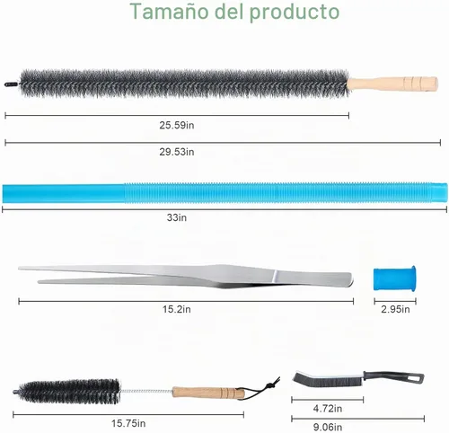 Vista 7 de Kit de limpiador de ventilación de secadora de 5 piezas compatible