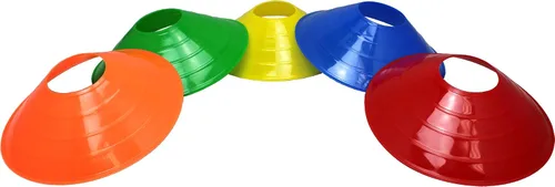 Vista 5 de BlueDot Trading Conos deportivos de alta visibilidad para entrenamiento de agilidad, fútbol, fútbol, baloncesto, marcadores de cono de campo
