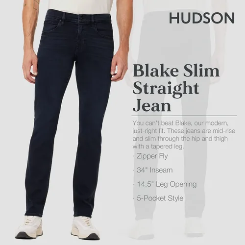 Vista 2 de HUDSON Men's Blake Slim Straight Jean Rp