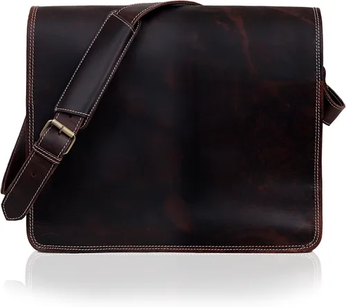 Vista 6 de 11 pulgadas pequeño Crossbody hombro cuero genuino iPad/Tablet Vintage Messenger Bag para 10.5 pulgadas iPad pro para mujeres y hombres