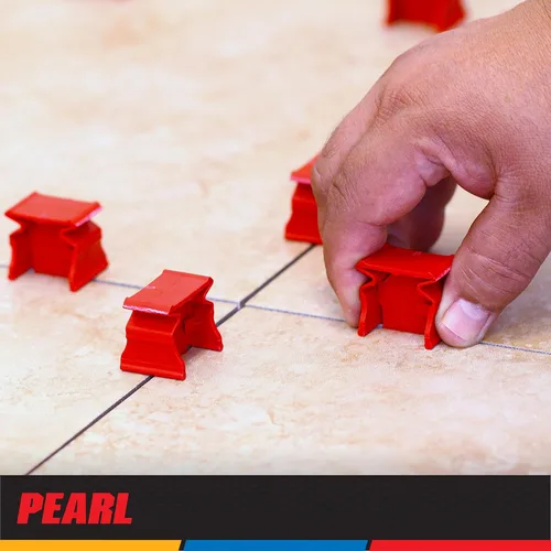 Vista 8 de Tuscan Pearl Seamclip Truspace Red Azulejos de 3/8" a 1/2" Caja de 1000
