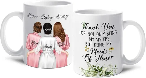 Vista 11 de Taza de café personalizada con texto en inglés "We Be Friends Untill Are Old Mug", taza de café de la amistad para los mejores amigos, taza