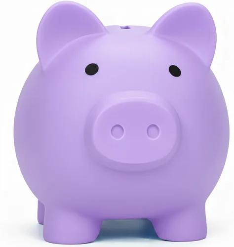 Vista 13 de Alcancía para Sbrvaniy Piggy Coin Banks para niños y niñas, mi primer banco de dinero de plástico irrompible tamaño S/M/L decoración ahorro Navidad