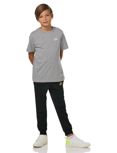 Vista 6 de Nike Camiseta Futura bordada NSW para niño (niños pequeñosniños grandes) negroblanco LG (14-16 niño grande), Mezcla