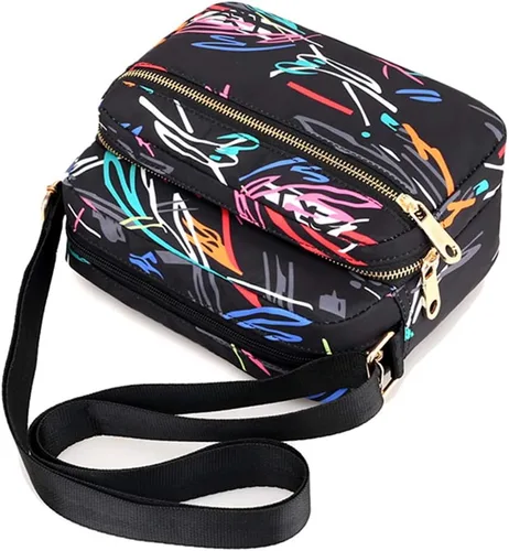 Vista 6 de Collsants Pequeño bolso de nailon con bolsillos con cremallera para viajar