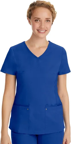 Vista 26 de Healing Hands - Camiseta médica con cuello en V para mujer, suave, elástica Negro