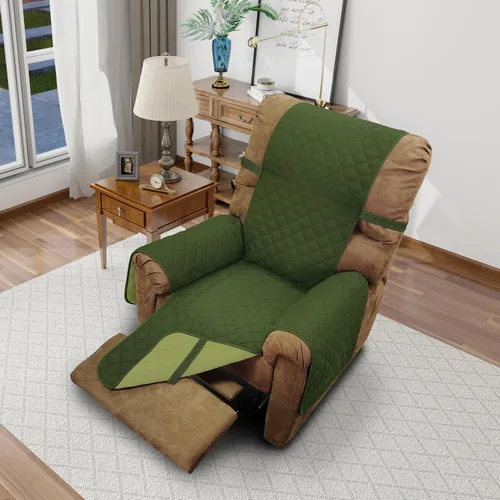 Vista 87 de Fundas para Silla Reclinable Reversibles Funda de Sofá para Mascotas Protector de Muebles Lazy Boy (Silla 23'', Beige/Beige)