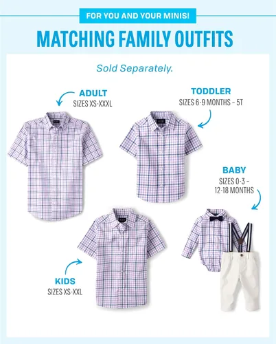 Vista 3 de The Children's Place Kids' Coordinating Family Outfits, Mommy & Me, Dad & Son, Baby, Purple Party Collection