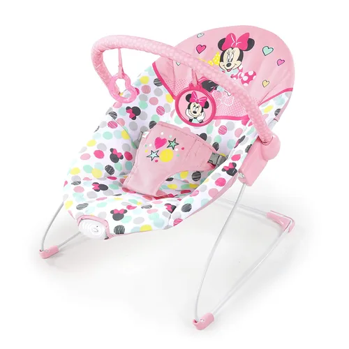 Vista 2 de Bright Starts Disney Baby Minnie Mouse - Gorila vibratoria con barra de juguete - Spotty Dotty (paquete de 2)