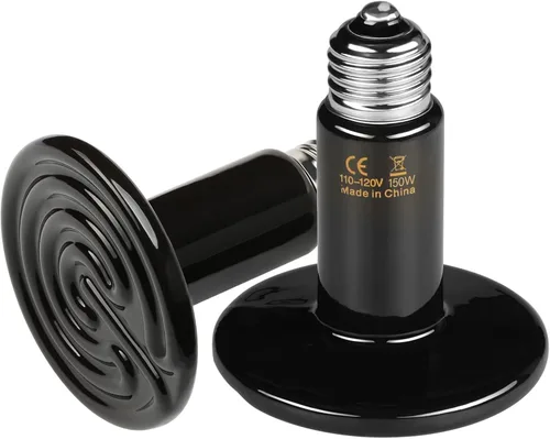 Vista 8 de HealSmart - Lámpara de calor para reptiles de 75 W, emisor de calor cerámico, sin emisión de luz, bombillas de calor adecuadas
