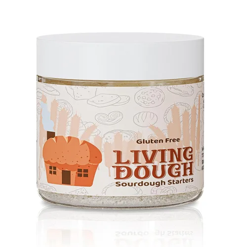 Vista 23 de Living Dough - Cultura de Masa Madre Amistosa Amish de 55 Años - Masa Madre Dulce y Orgánica para Hornear - Para Pan Artesanal, Masa para Pizza