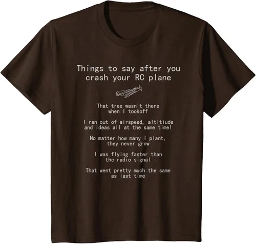 Vista 50 de Cosas que decir cuando te estrellas con tu camiseta RC Plane hobby