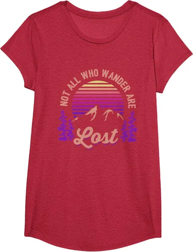 Vista 46 de Not All Who Wander Are Lost Vintage Mountains - Camiseta de senderismo, Negro, S