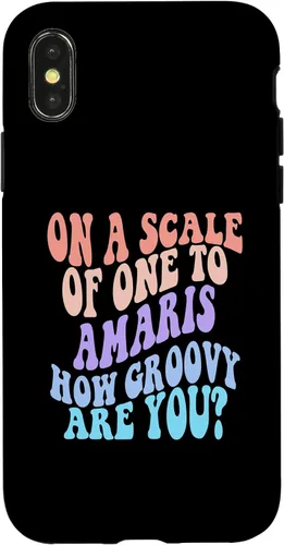 Vista 4 de iPhone 14 AMARIS Cute Retro Girls Groovy AMARIS Personalized Name Case