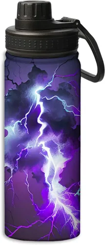 Vista 15 de Botella de agua aislada de acero inoxidable de doble pared con diseño de peonía roja y flor de peonía y pájaro de 18 onzas, botella de agua que