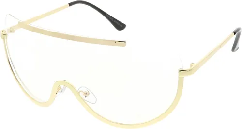 Vista 2 de zeroUV - Gafas de gran tamaño con montura de metal transparente de 2.559 in