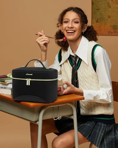 Vista 2 de LOVEVOOK Lonchera para mujeres, bolsa de almuerzo aislada para mujeres adultas, bolsa de refrigeración a prueba de fugas para oficina, picnic