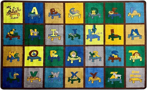 Vista 9 de SAFECASTLE ABC Picture Phonics - Alfombra educativa del alfabeto para niños, 7 pies 8 pulgadas x 10 pies 4 pulgadas, alfombra de aprendizaje