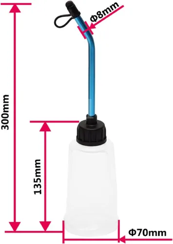 Vista 6 de ShareGoo - Botella de repuesto universal para llenado de combustible RC Nitro, botella de aceite de 250 CC compatible con HSP HPI, Tamiya Traxxas