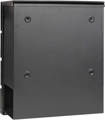 Vista 7 de Buzones con cerradura con llaves, buzón de correo montado en la pared al aire libre con gran capacidad, 14 3/10 x 4 1/10 x 13 pulgadas, negro
