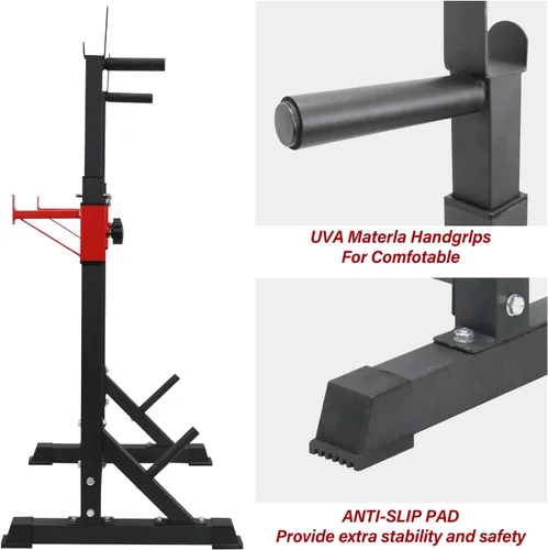 Vista 9 de Multi-Function Squat Press Barbell Rack Stand, Height Adjustable Barbell