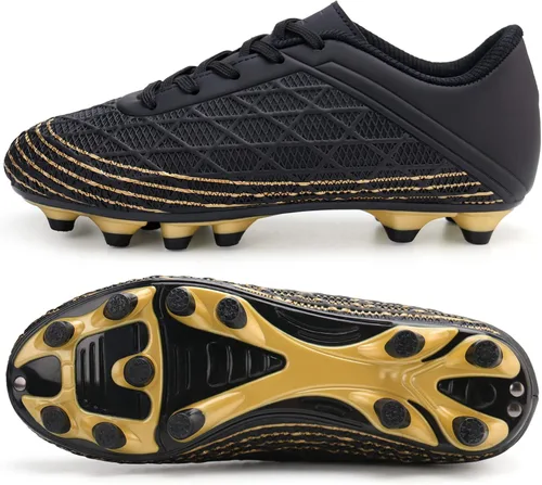 Vista 4 de brooman Zapatos de fútbol para niños y niñas, zapatos de fútbol al aire libre (bebéniño pequeñoniño grande)