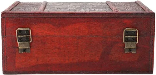 Vista 8 de Caja de almacenamiento de madera vintage organizador de joyas de libro de gran tamaño(1)