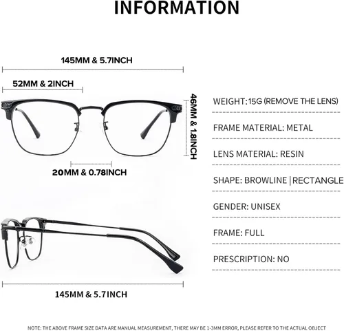 Vista 9 de Gafas de bloqueo de luz azul para hombres, antifatiga, monitor de computadora, gafas de juegos para prevenir dolores de cabeza