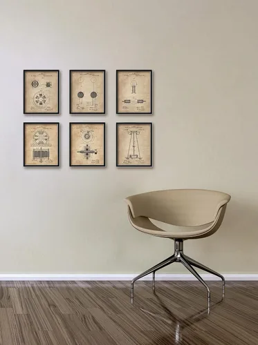 Vista 7 de Regalos de baterista para hombres y mujeres, decoración de estudio de música, juego de 6 (8 x 10 pulgadas) impresiones artísticas enmarcadas