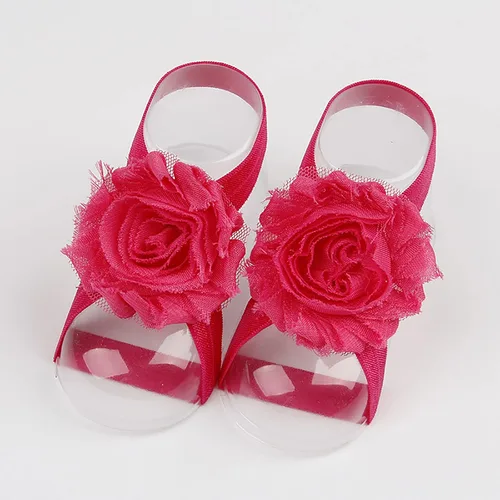 Vista 2 de DDDHL Zapatos de vestir para niñas, 22 pares de sandalias descalzas de gasa sólida, accesorios para pies para bebés y niñas recién nacidas