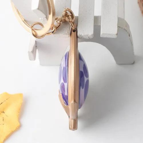 Vista 4 de Genshin Impact Llavero Mondstadt e Inazuma Visión Luminoso Llavero Genshin Personaje Cosplay Accesorios Ojo de Dios