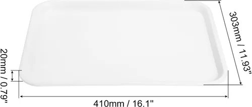 Vista 2 de uxcell Bandejas de plástico de comida rápida a granel de 12 x 16 pulgadas rectangulares para servir, bandejas de cafetería, platos para servir