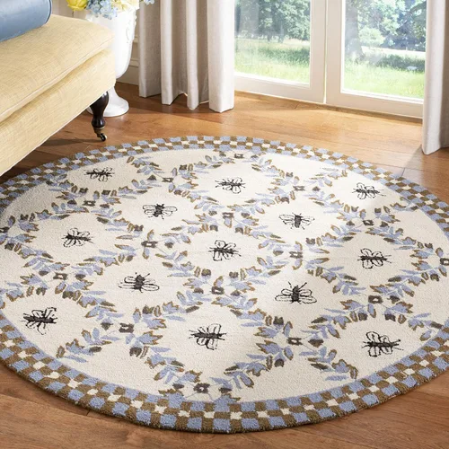 Vista 17 de SAFAVIEH Chelsea Collection - Alfombra decorativa de 1 pies 8 pulgadas x 2 pies 6 pulgadas, color negro, lana de campo francesa enganchada a mano