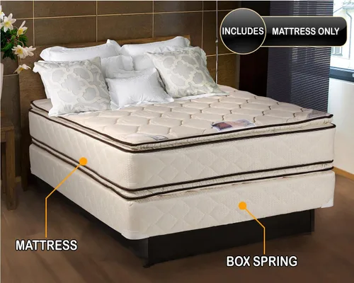 Vista 3 de DS USA Coil Comfort - Colchón matrimonial de doble cara con protector de colchón incluido, totalmente montado, ortopédico, bueno para tu espalda