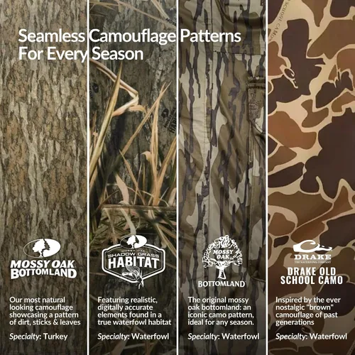 Vista 5 de Drake Waterfowl MST Performance - Sudadera con capucha de camuflaje, capucha de doble forro, mezcla de algodón/poliéster y bolsa canguro para mayor
