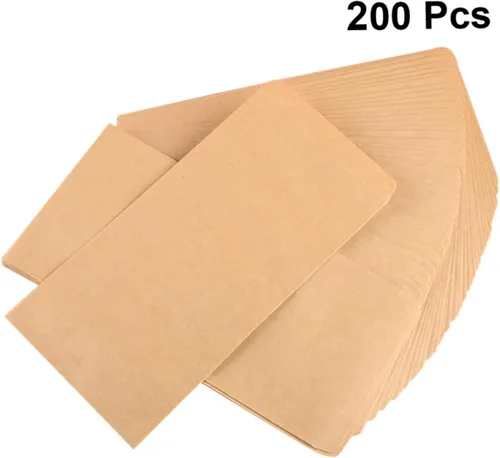 Vista 3 de Sobres de papel Kraft 6.5 in Postal Sizethick 200pcs Diseño retro para eventos