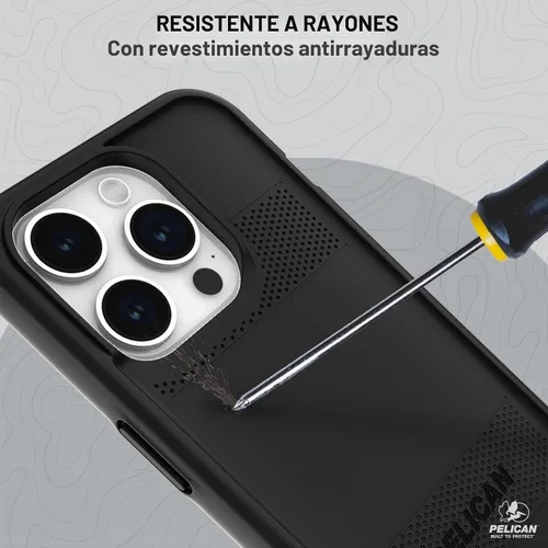 Vista 5 de Pelican Protector Series - Funda para iPhone 15 Pro de 6.1 pulgadas [compatible con MagSafe], funda magnética para teléfono con tecnología