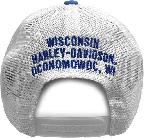Vista 2 de Harley-Davidson #1 RWB - Gorra de malla con bloques de color azul
