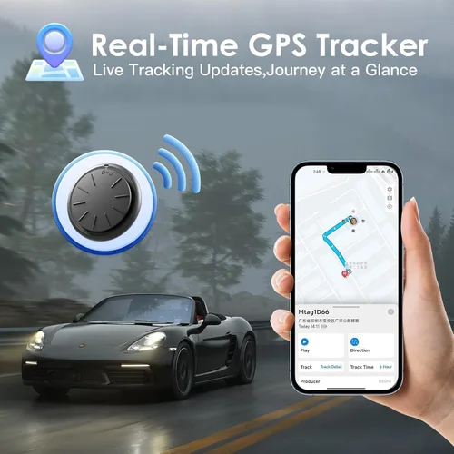 Vista 7 de Mini GPS Tracker for Vehicles-12 (1PCS Black Tracker, Black Magnetic Case)
