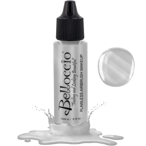 Vista 3 de Belloccio Resaltador de maquillaje con aerógrafo brillante, champán, botella de 1/2 oz