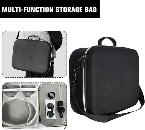 Vista 8 de Funda rígida de transporte para PS VR2, caja protectora para juegos PS VR2, auriculares y controladores para juegos de realidad virtual