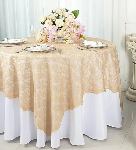 Vista 9 de Superposiciones cuadradas de encaje de 54 pulgadas, manteles de encaje, manteles de encaje, manteles de encaje para decoración de bodas, eventos